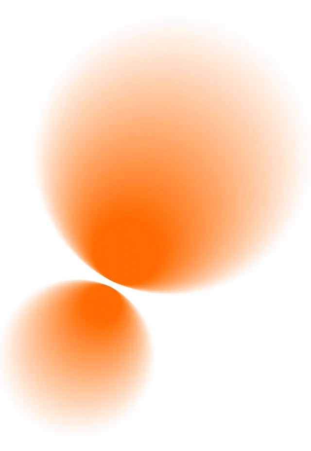 Soft gradient bubble mark, abstract, gradient-heavy, warm