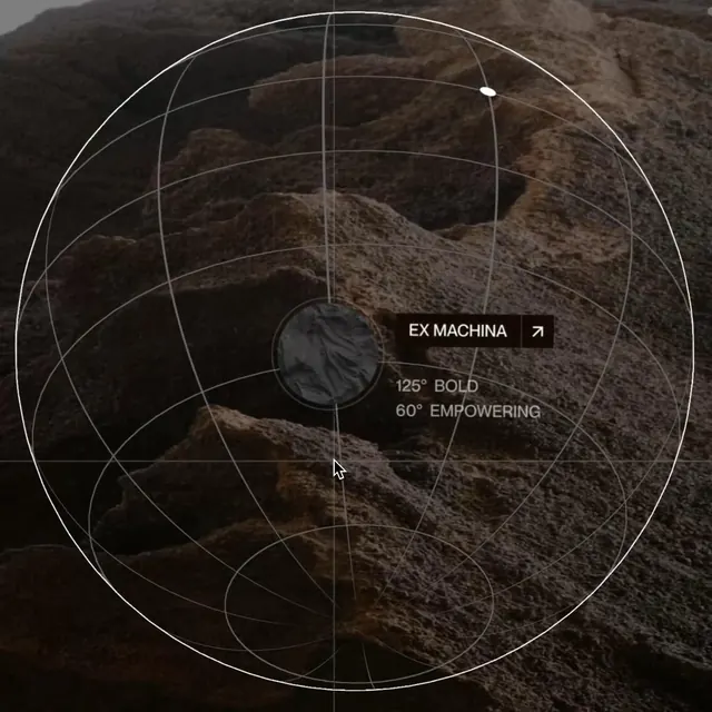 Technical sphere grid over landscape, technical, minimal, dark