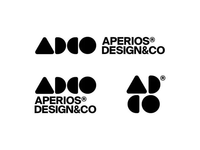 Aperios Design & Co geometric logo system, minimal, geometric, dark
