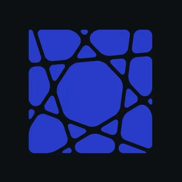 Blue geometric tessellation pattern, abstract, geometric, dark
