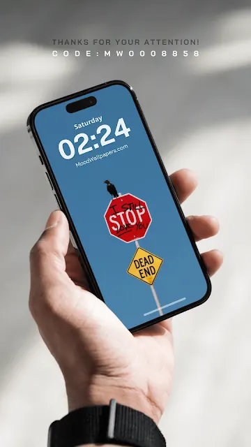 Time and alert mobile screen mockup, minimal, technical, light