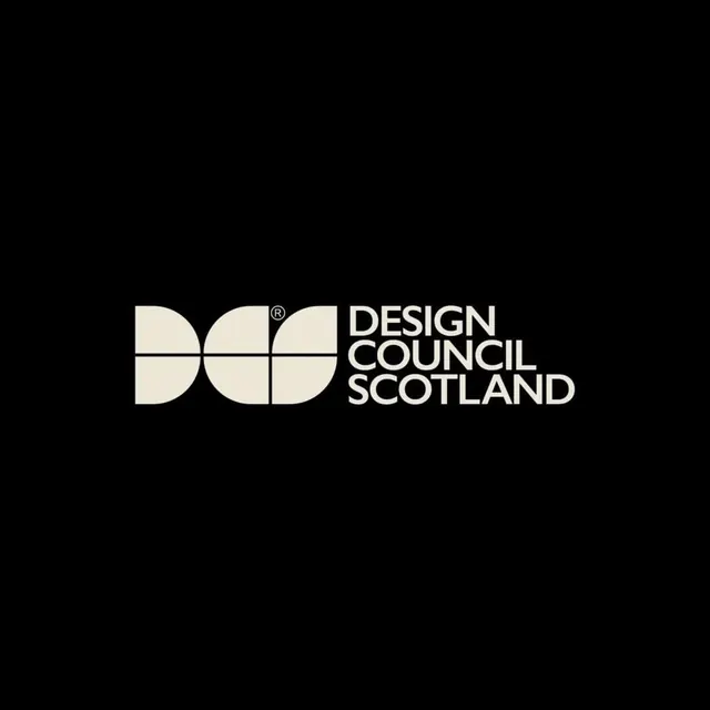 Design Council Scotland modular monogram, minimal, abstract, light