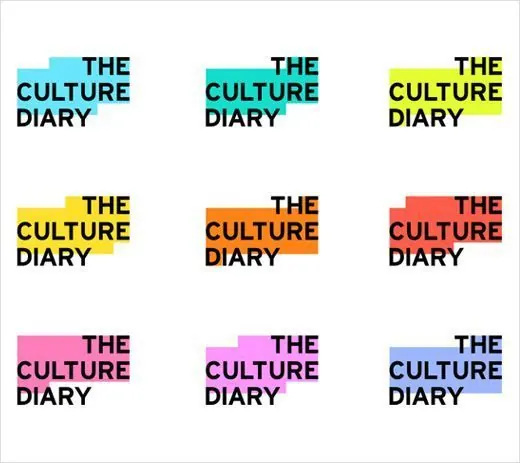 Color system palette for publication wordmark, minimal, playful, vibrant