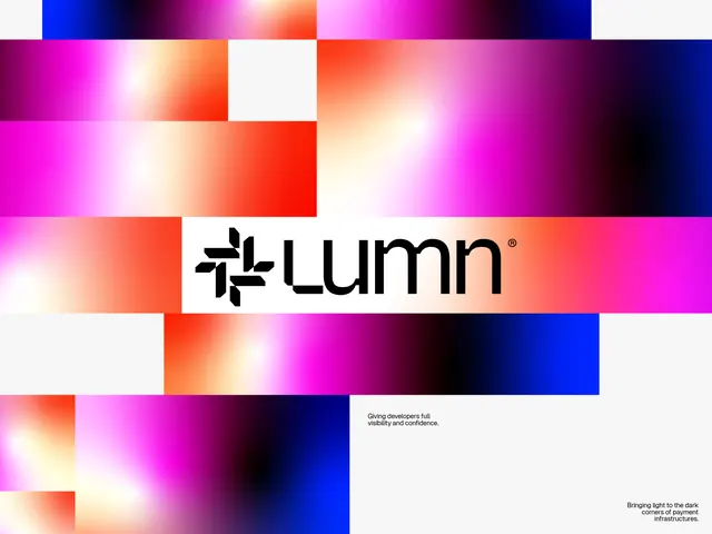 Lumn gradient abstract wordmark, gradient-heavy, abstract, vibrant