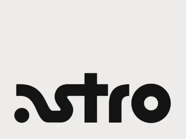 Astro flowing wordmark, minimal, organic, dark