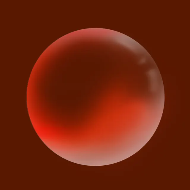 Warm volumetric sphere gradient, abstract, gradient-heavy, warm