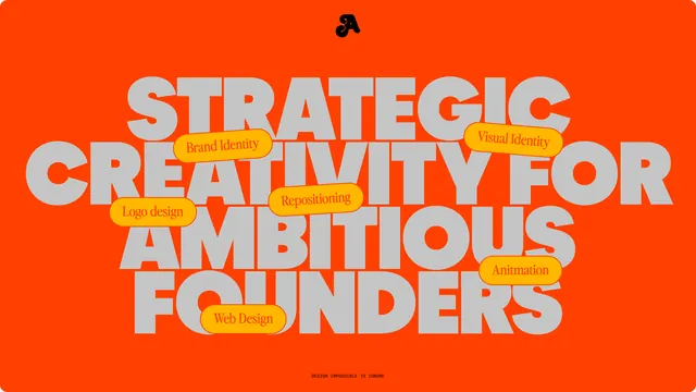 Bold stacked type with service callouts, minimal, flat, warm