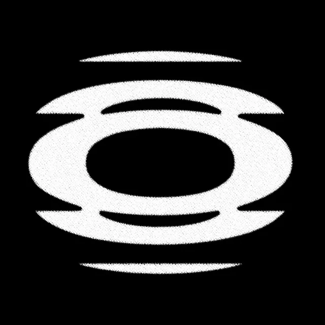 Concentric oval logo, minimal, abstract, light