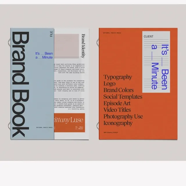 National Public Radio brand book, minimal, swiss, light