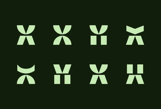 Geometric symbol variations grid, minimal, geometric, dark