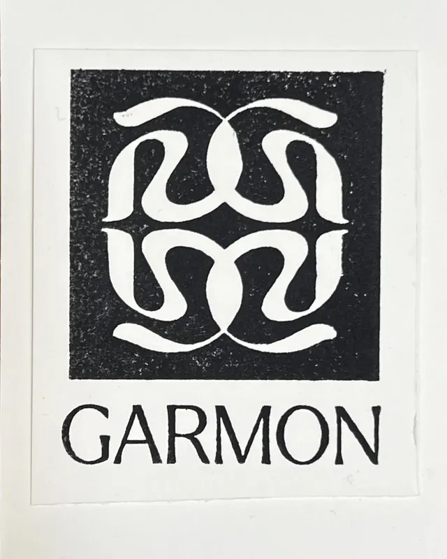 Garmon monoline interlocking mark, geometric, minimal, dark