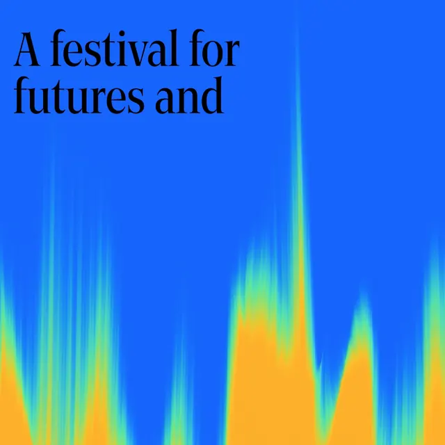 Festival poster with gradient waveform, gradient-heavy, technical, cool