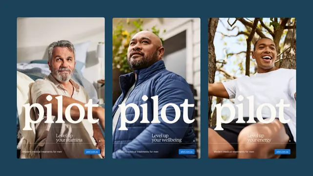Pilot fitness coaching identity, minimal, geometric, cool