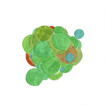 Watercolor organic blob pattern, organic, abstract, cool