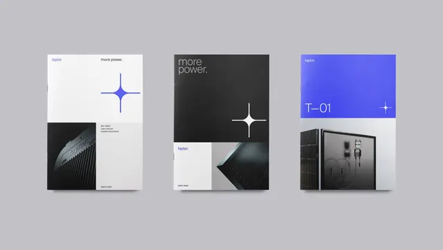 Taylor solar identity system, minimal, geometric, dark