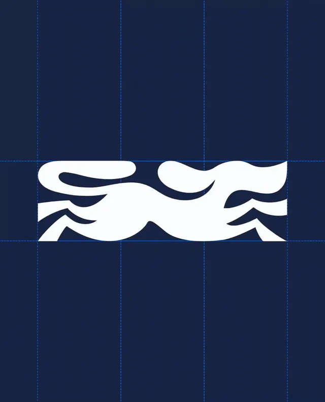 Abstract wave logo mark, minimal, abstract, dark