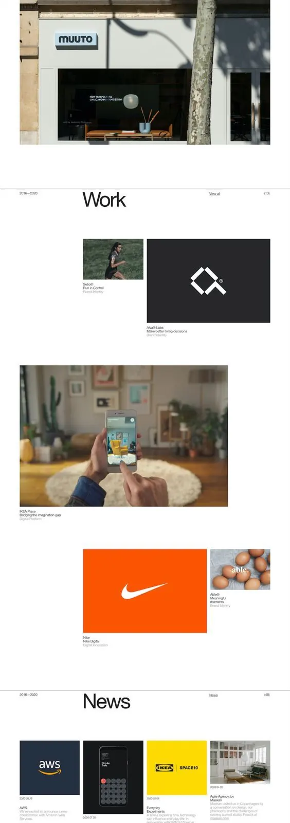 Forming Essentials brand guidelines with Work Sans and modular layouts, minimal, editorial, light