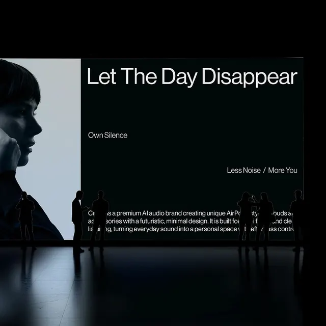 Cinematic profile silhouette with minimal text overlay, minimal, dark-mode, dark