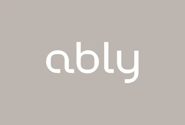 Ablù wordmark, minimal, flat, light