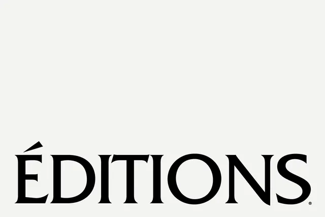 ÉDITIONS high-contrast serif wordmark, minimal, editorial, light