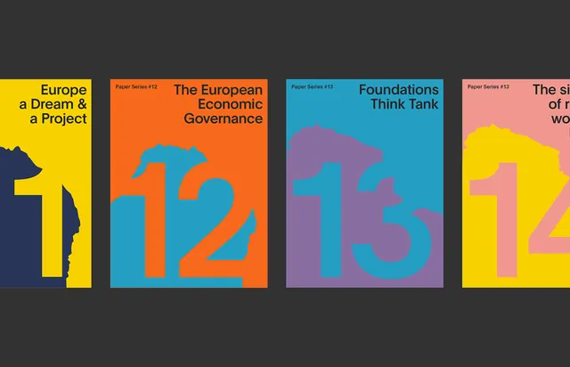 Coppieters Foundation paper series covers, swiss, minimal, vibrant