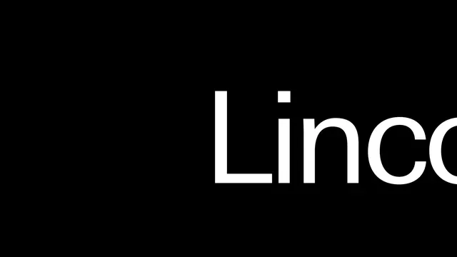 Lincoln Wordmark, minimal, monochrome, high-contrast