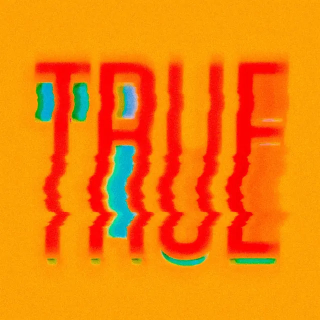 Distorted Typography Graphic, brutalist, neo-brutalist, vibrant