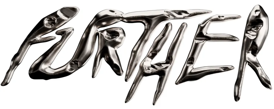 Chrome Metallic Wordmark, 3d-render, abstract, monochrome