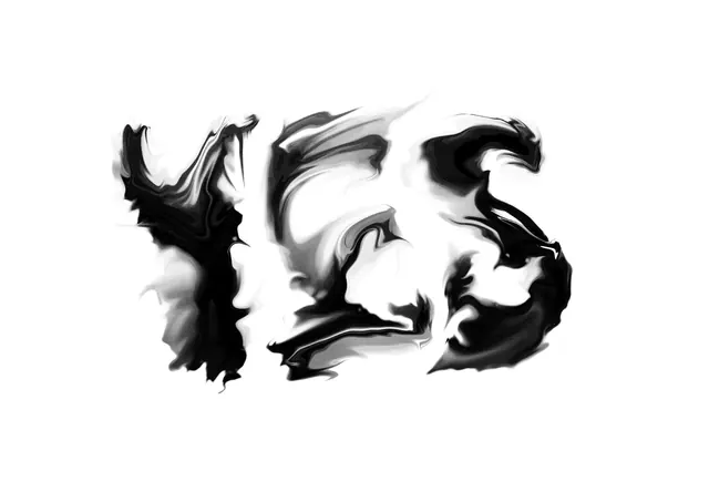 Abstract Calligraphic Wordmark, abstract, organic, monochrome