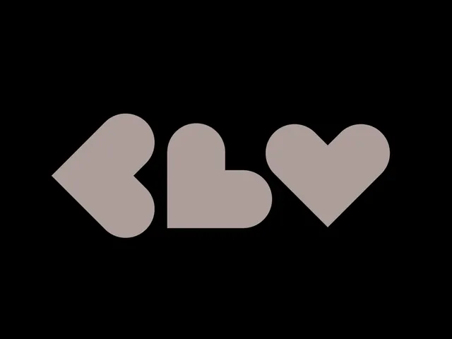 Abstract Heart Wordmark, minimal, geometric, high-contrast