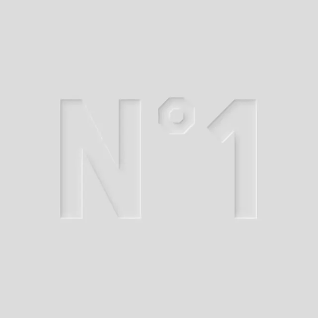 Embossed Number One Logo, minimal, monochrome, monochrome