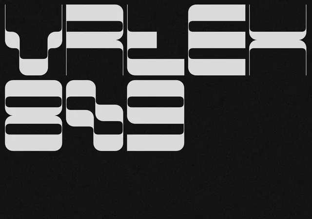 Abstract Geometric Wordmark, brutalist, geometric, monochrome
