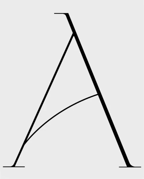 Abstract Geometric Letterform, minimal, geometric, monochrome