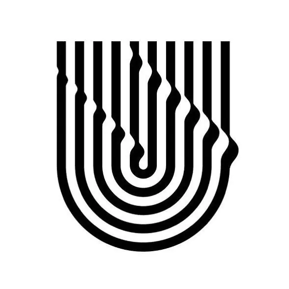Abstract Line-Art Logo, minimal, geometric, monochrome