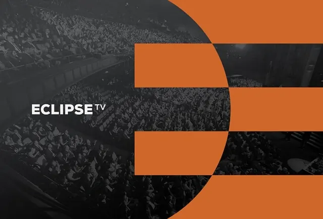 EclipseTV Brand Identity, maximalist, geometric, high-contrast
