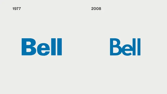 Bell Logo Evolution, minimal, corporate-clean, high-contrast