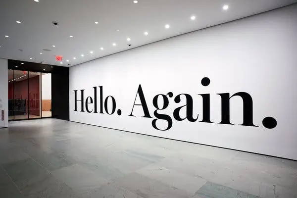 Hello. Again. Wall Graphic
