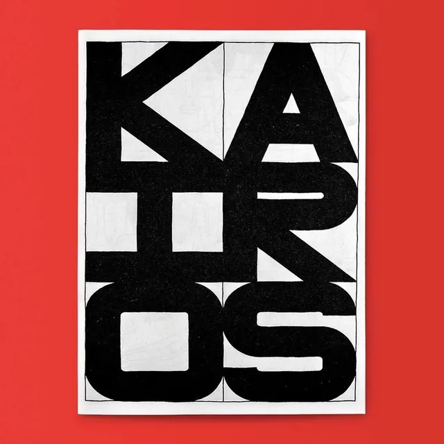 Kratos Wordmark, brutalist, geometric, high-contrast
