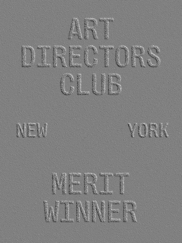 Art Directors Club Merit Winner, minimal, monochrome, monochrome