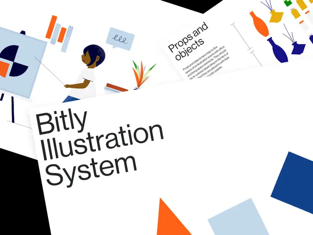 Bitly Illustration System, minimal, flat, vibrant