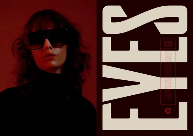 EVES Visual Identity, brutalist, maximalist, dark