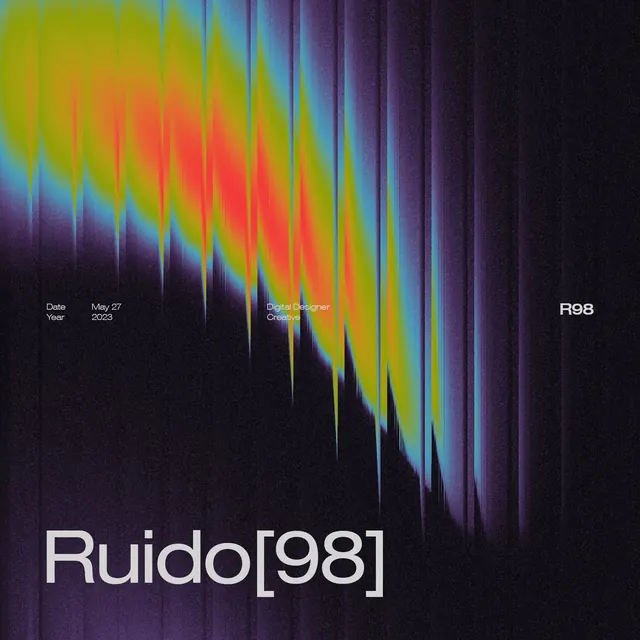 Ruido[98] Visual Identity, brutalist, abstract, dark