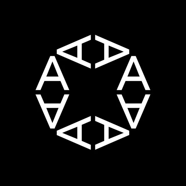 Geometric AVA Logo, minimal, geometric, high-contrast