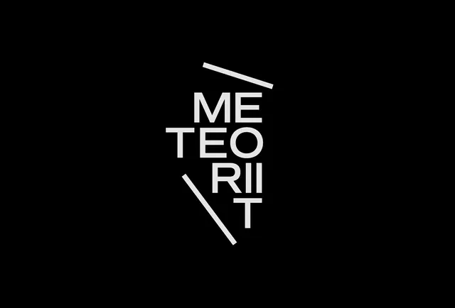 METEORIT Wordmark, minimal, brutalist, high-contrast