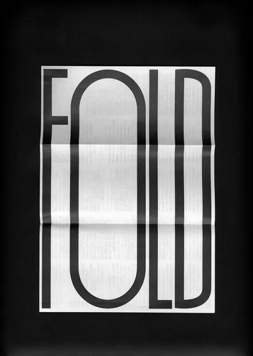 FOLD Wordmark, minimal, brutalist, monochrome