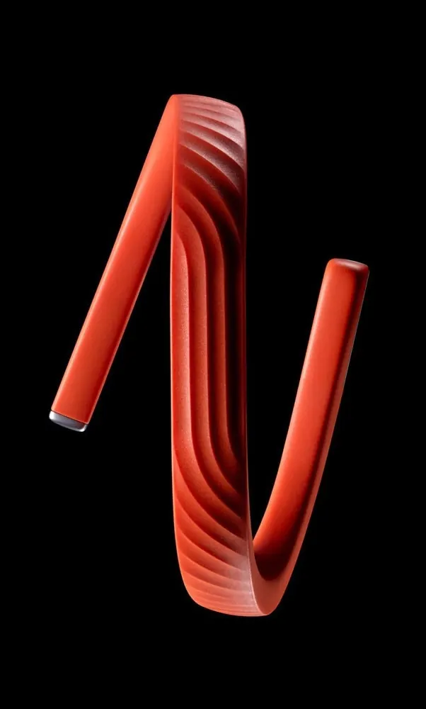 Abstract Red Ribbon Logo, 3d-render, minimal, dark