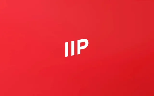 IIP Wordmark on Red Background