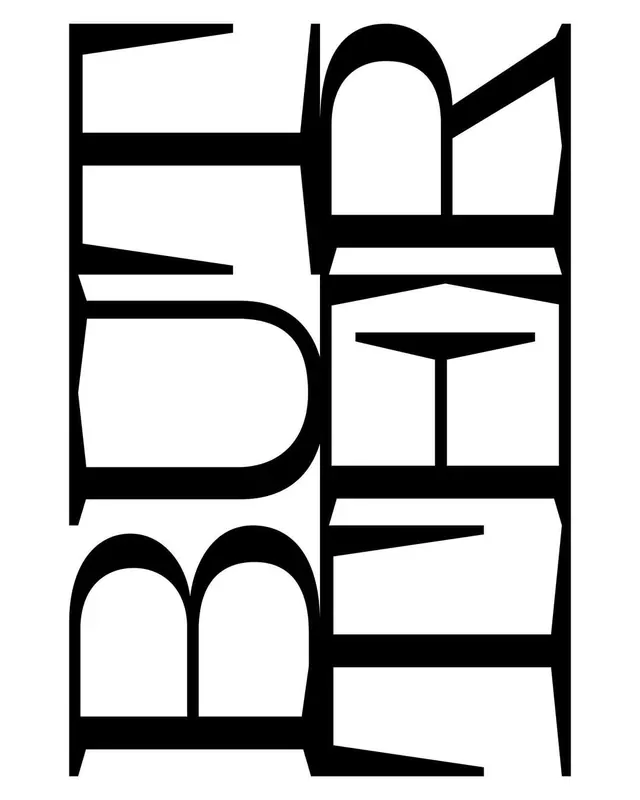 Abstract Geometric Wordmark, brutalist, abstract, high-contrast