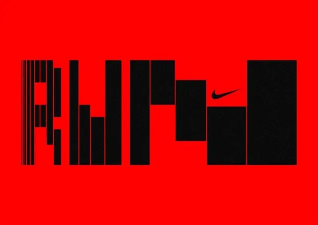 Nike Brutalist Typography, brutalist, neo-brutalist, high-contrast