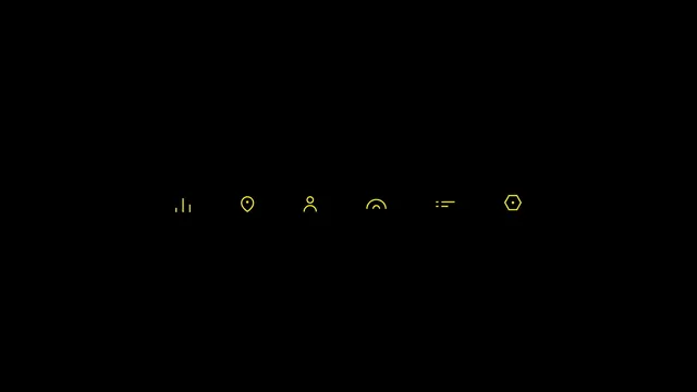 Minimalist Gold Icon Set, minimal, line-art, dark